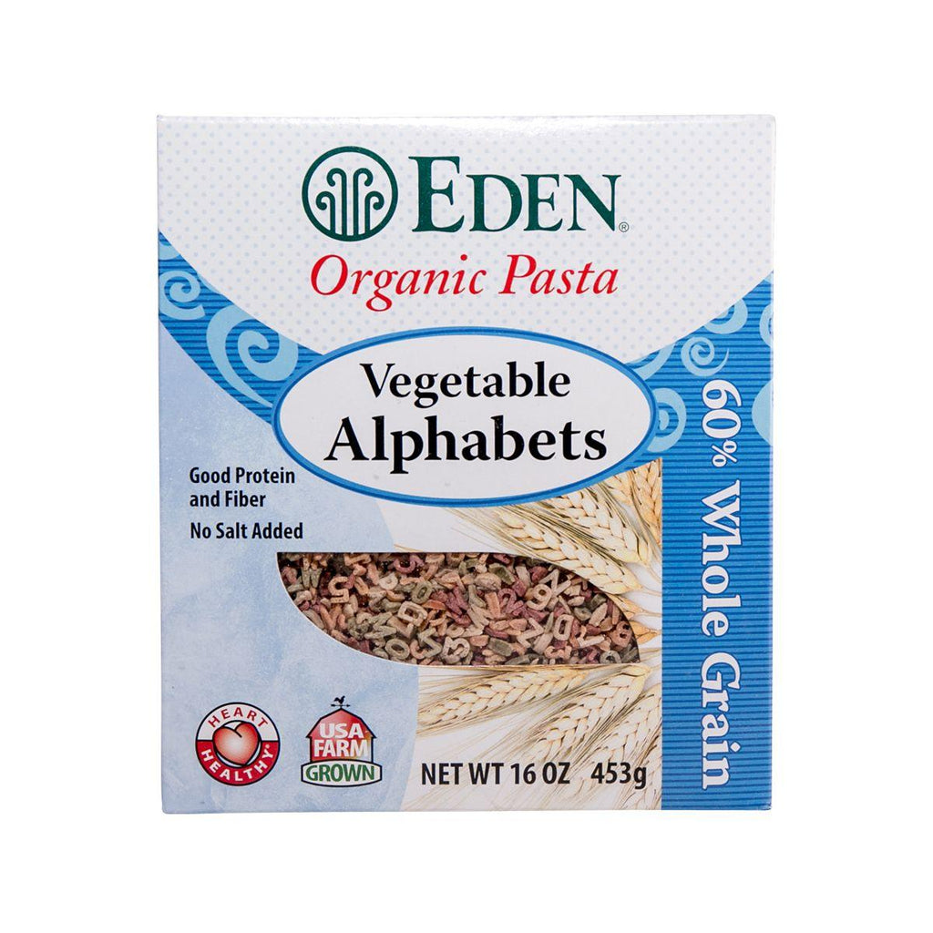 Eden 有機義大利麵 - 蔬菜字母（453g）