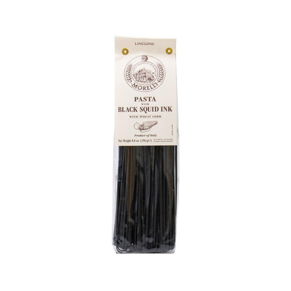 MORELLI Artisanal Linguine Pasta with Black Squid Ink with Wheat Germ  (250g)
