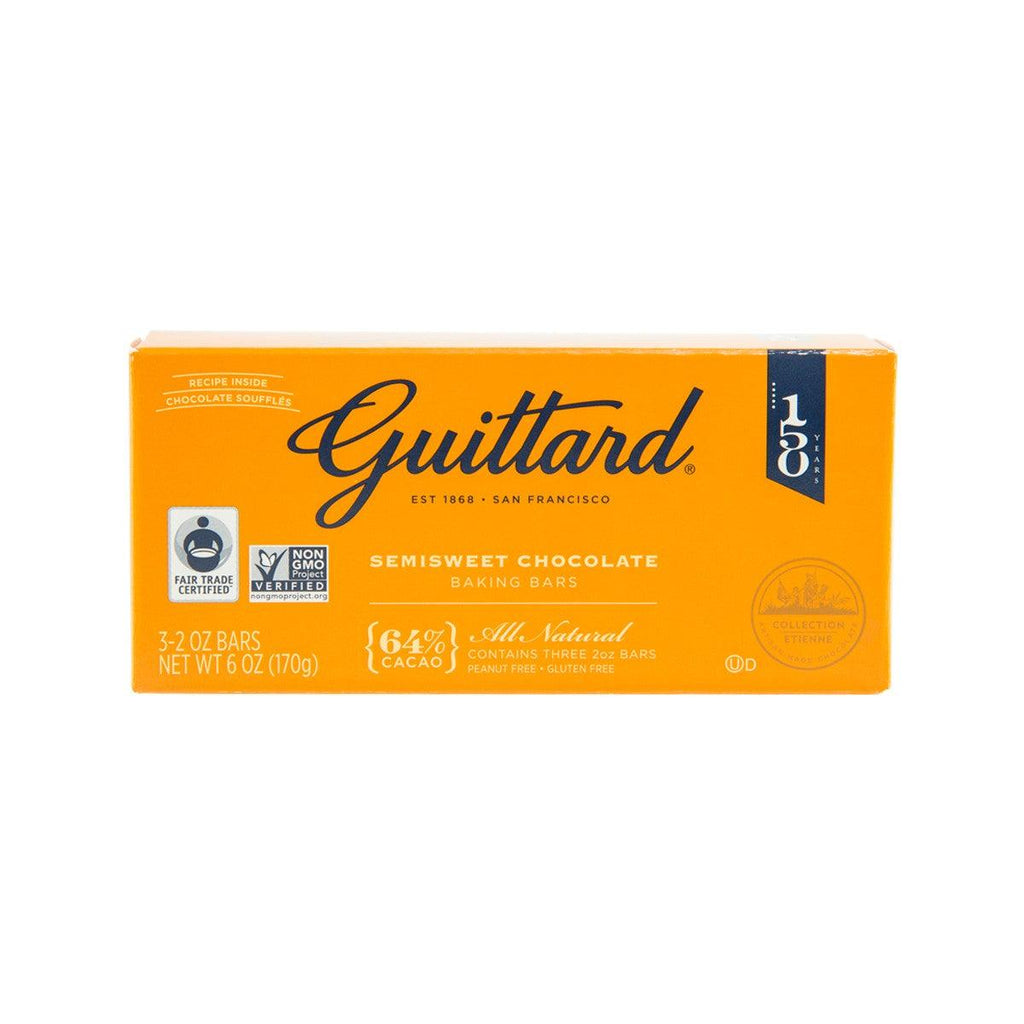 Guittad 半甜巧克力美味烘焙棒 - 64% 可可（170 克）
