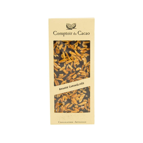 COMPTOIR DU CACAO 焦糖杏仁黑朱古力  (90g)