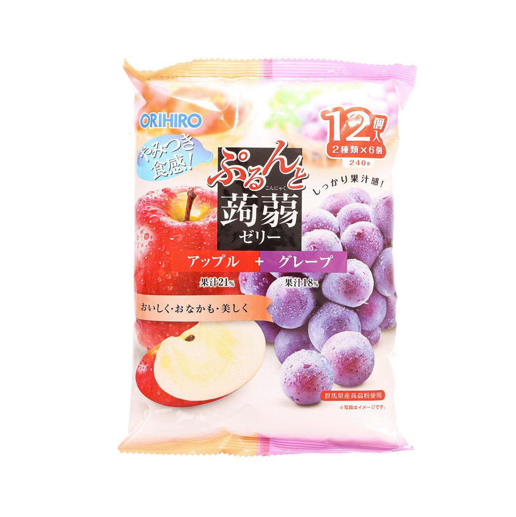 Orihiro 魔芋果凍 蘋果葡萄 (240g)