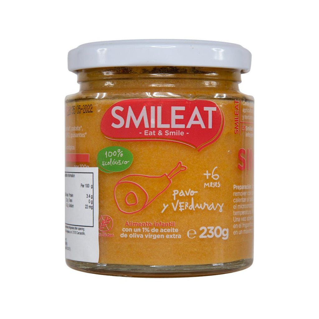 SMILEAT 有機嬰兒食品 - 蔬菜火雞蓉  (230g)