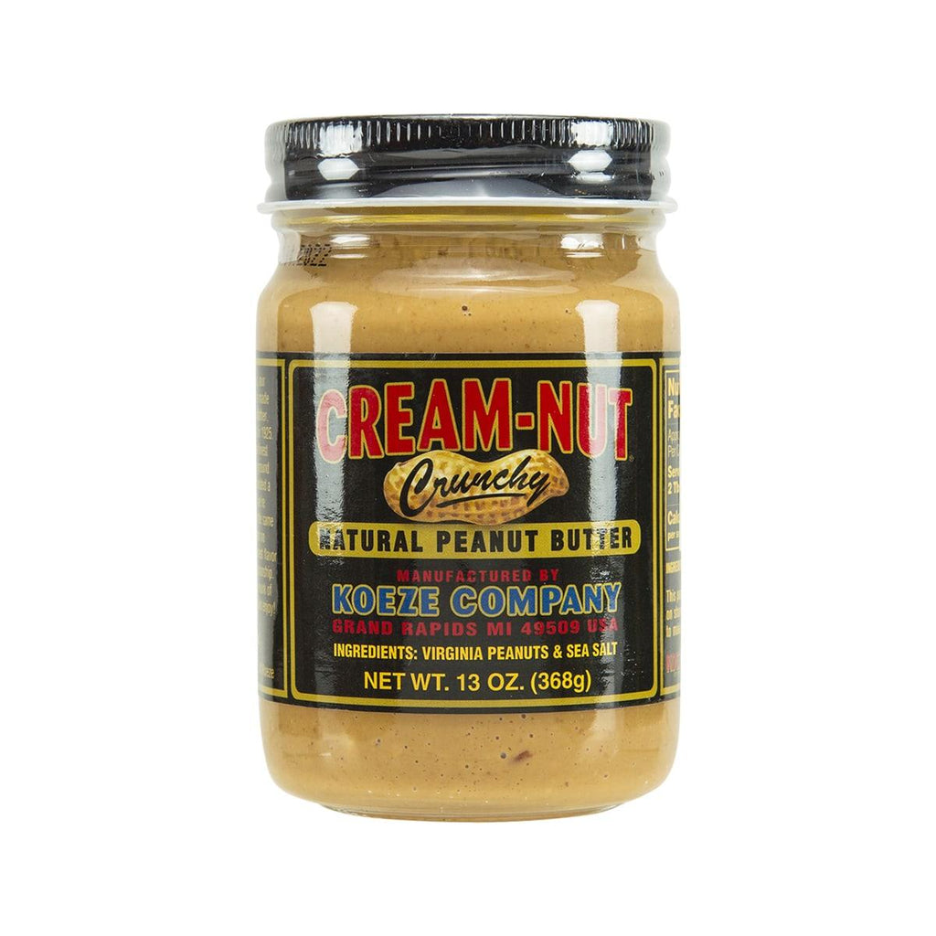 CREAM-NUT Crunchy Peanut Butter, 368g – Natural, Gourmet