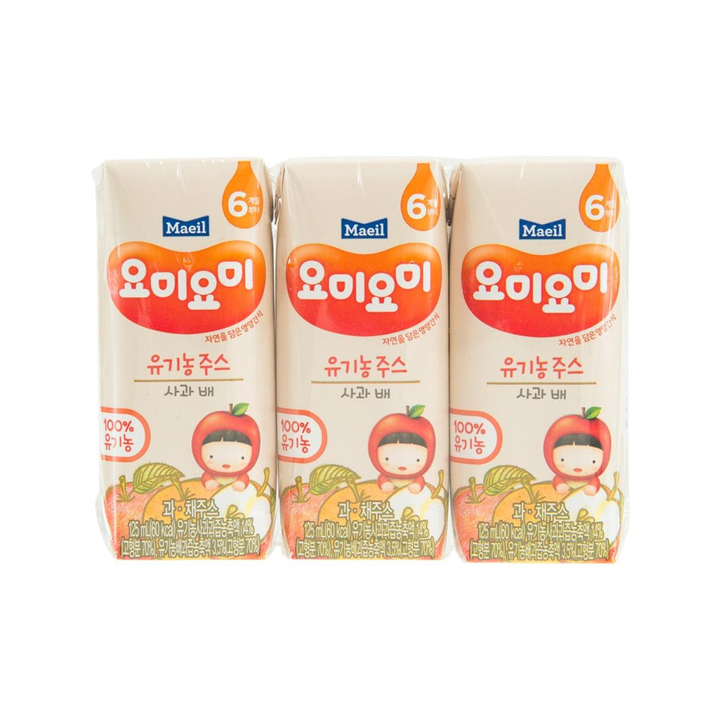 MAEIL 有機蘋果梨汁 [6個月起]  (4 x 125mL)