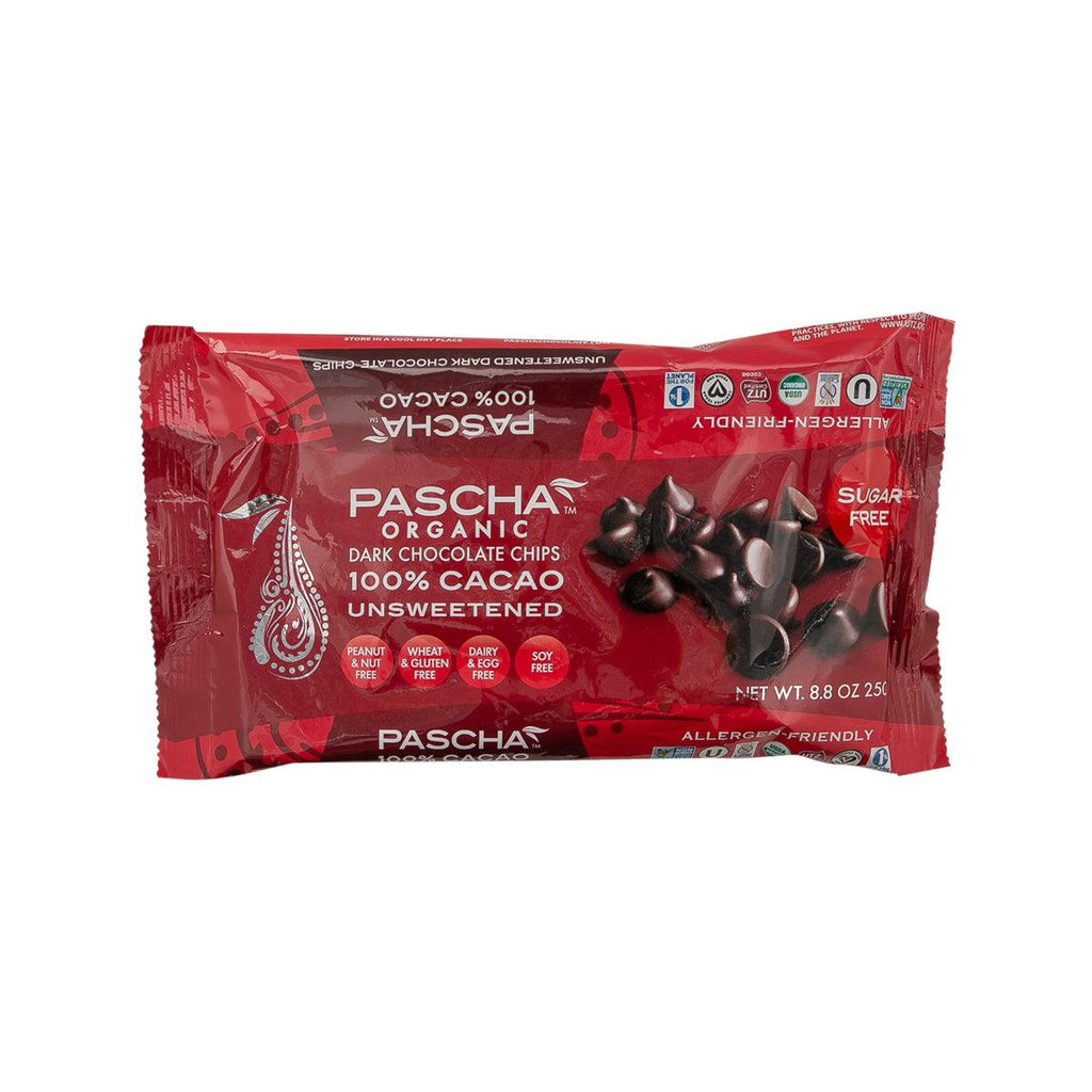 PASCHA 有機100%可可無加糖黑朱古力粒  (250g)