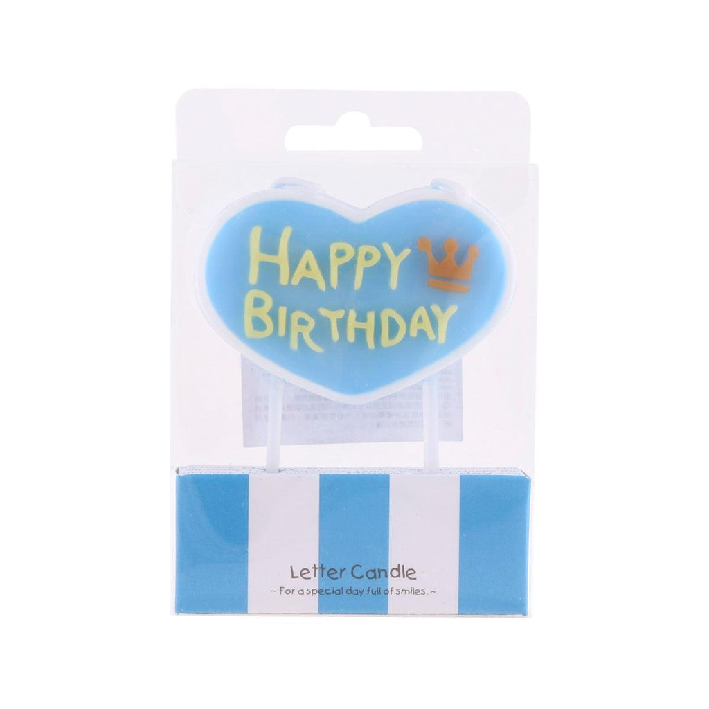 CUXCO 生日快樂字母蠟燭 - 藍色