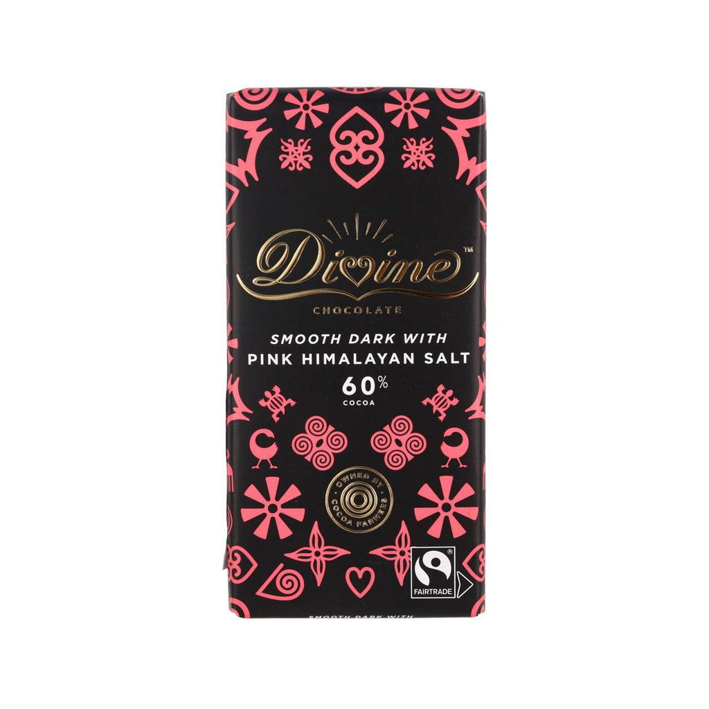 DIVINE 喜馬拉雅山粉紅岩鹽60%黑朱古力  (90g)