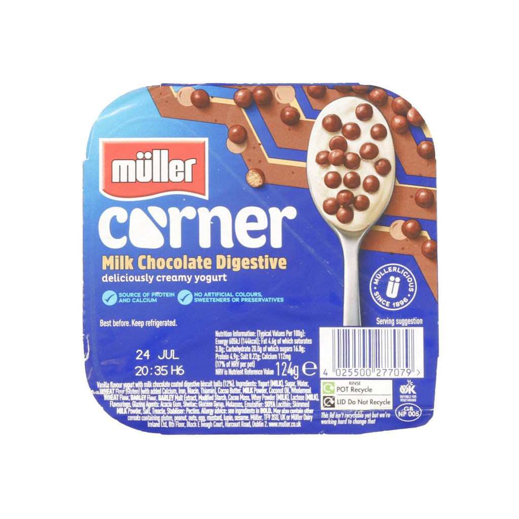MULLER Corner Milk Chocolate Digestives Yogurt  (124g)