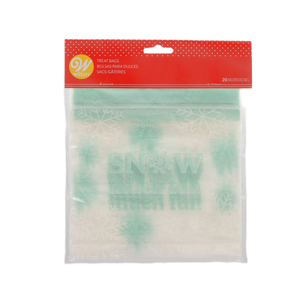 WILTON Xmas Resealable Treat Bag - Snow