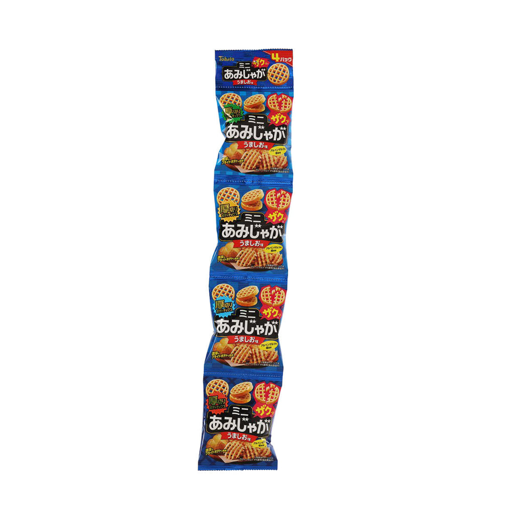 TOHATO Amijyaga Mini Potato Chips - Salt  (4 x 11g)