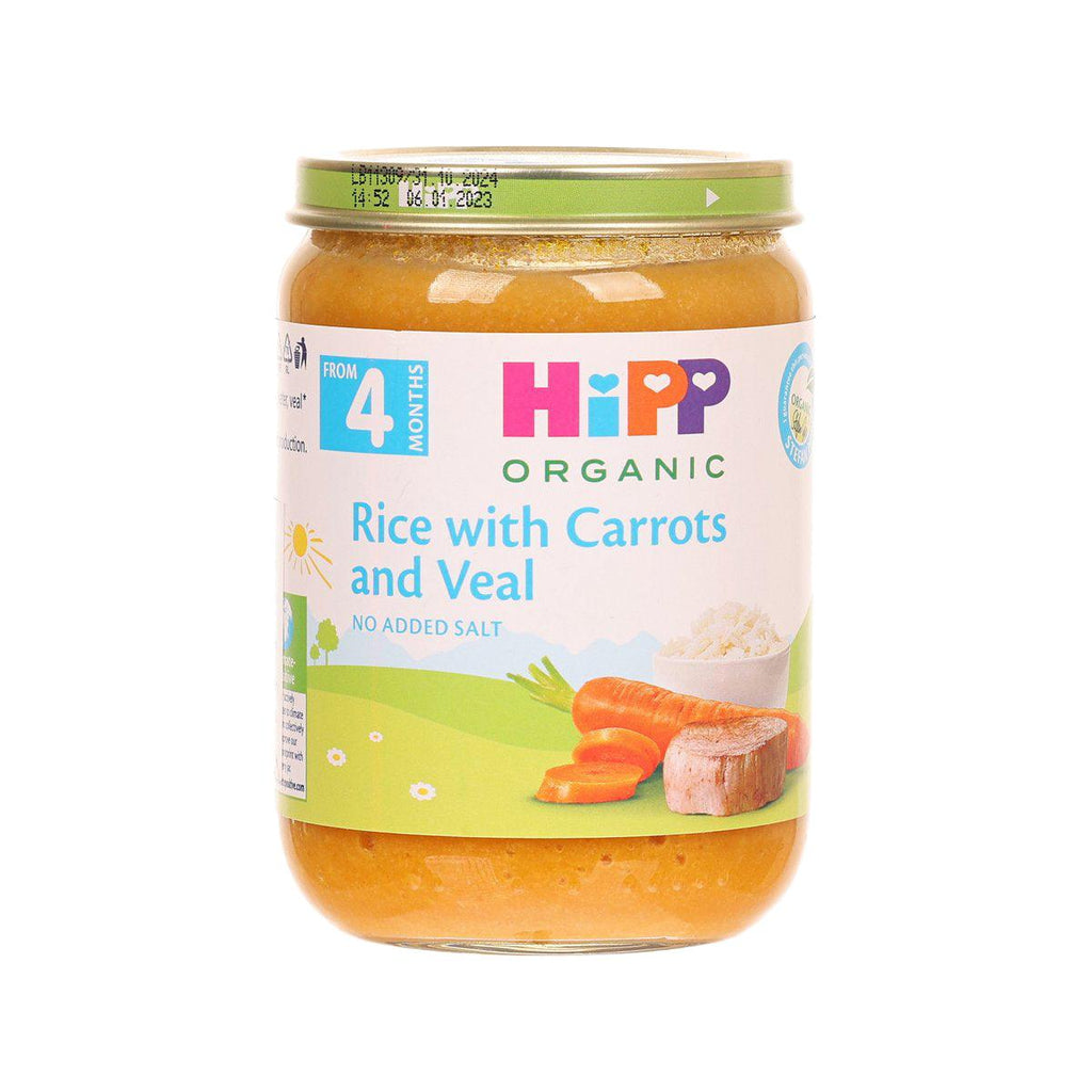 HIPP 有機紅蘿蔔小牛肉飯糊  (190g)