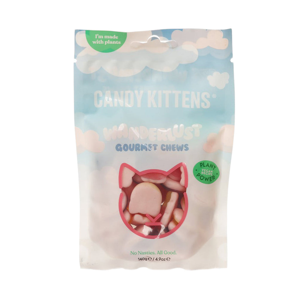 CANDY KITTENS 純素果汁雙層泡沫貓貓軟糖 - 草莓+黑加侖子+橙+熱情果味  (140g)