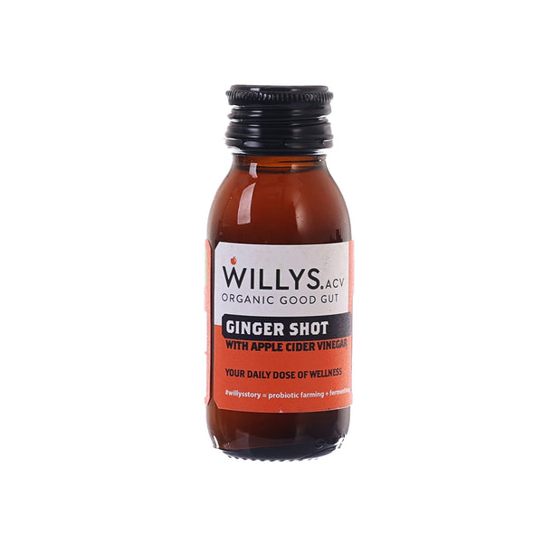 WILLY’S Organic Apple & Ginger Shot with Apple Cider Vinegar [Bottle]  (60mL)