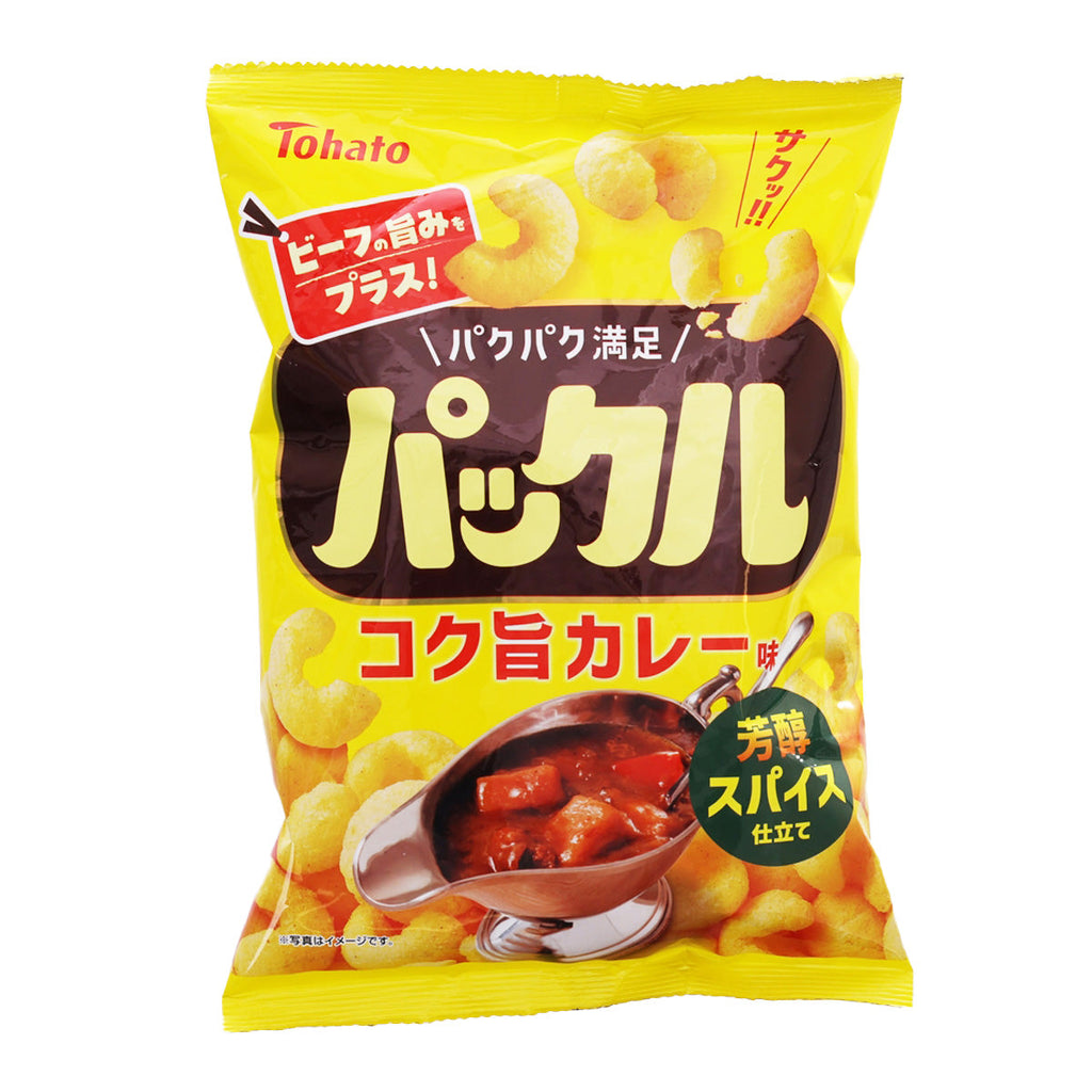 TOHATO Pakkuru Corn Snack - Rich Curry  (63g)