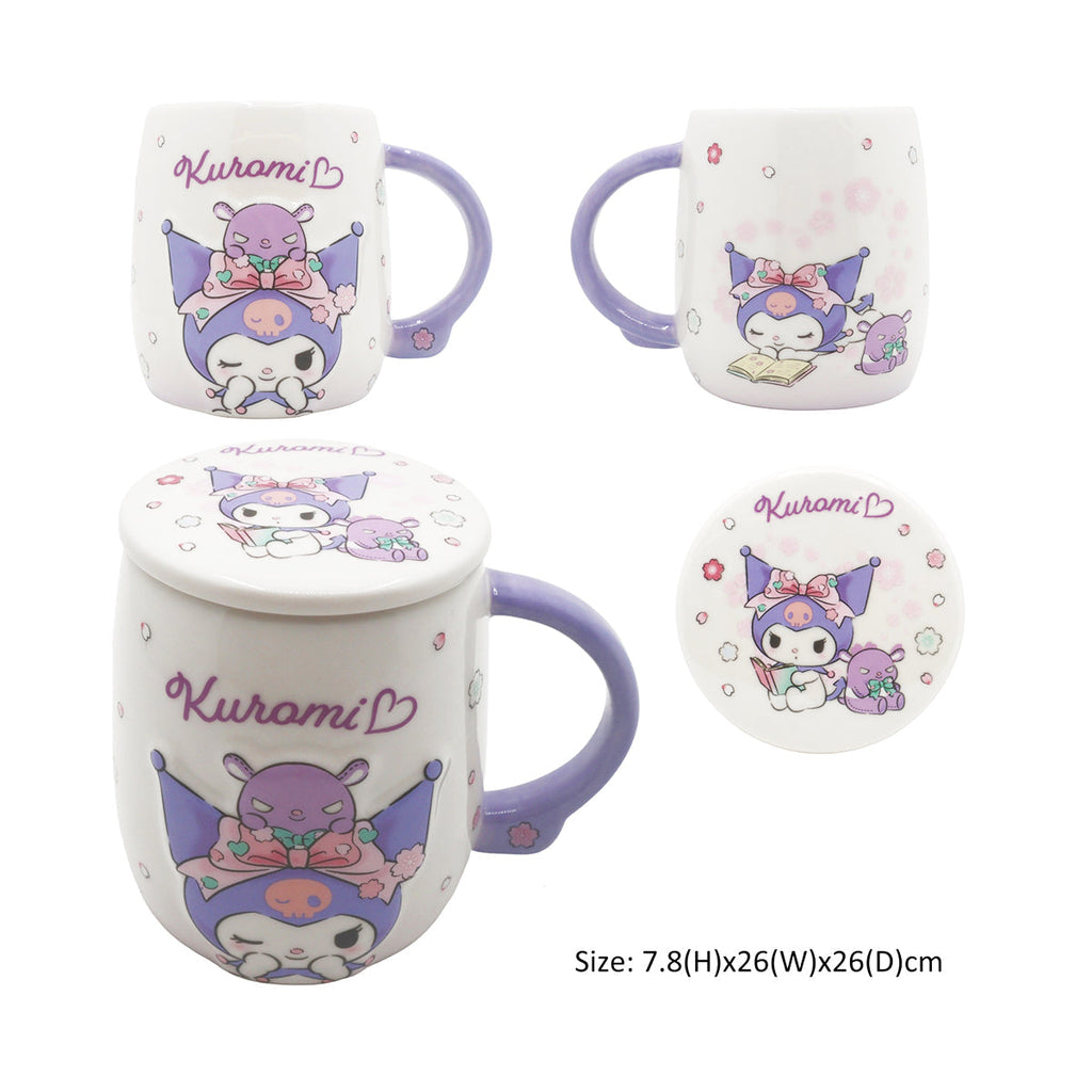 SANRIO Sanrio 25 陶瓷馬克杯連杯蓋 - KU