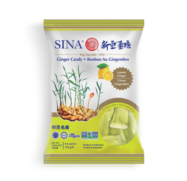 SINA GINGER Ginger Candy - Lemon  (125g)