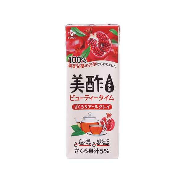 CJ FOODS Micho Drinking Vinegar Tea - Pomegranate & Earl Grey [Tetra Pack]  (200mL)
