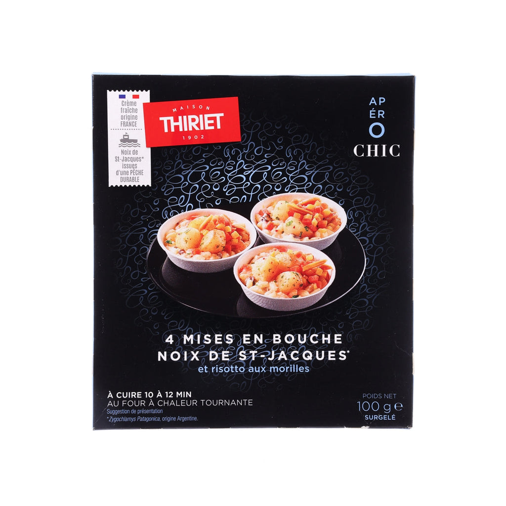 THIRIET 4 Appetizers: Scallops and Morel Mushroom Risotto  (100g)