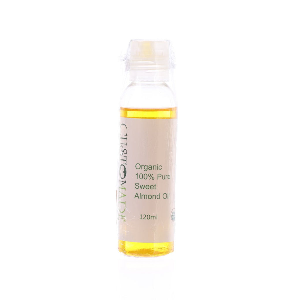 HEALTH QUEST CustoMade Organic 100% Pure Sweet Almond Oil - Expeller-Pressed, Hexane-Free  (120mL)