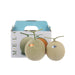 Japan Melon Gift Box - Dual color (2pc/box, 1pc Green flesh, 1 pc red flesh)